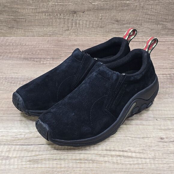 Merrill Jungle Moc Women's Size 8.5 W Black Suede Slip On Shoes (J60826W) NEW - Picture 7 of 9